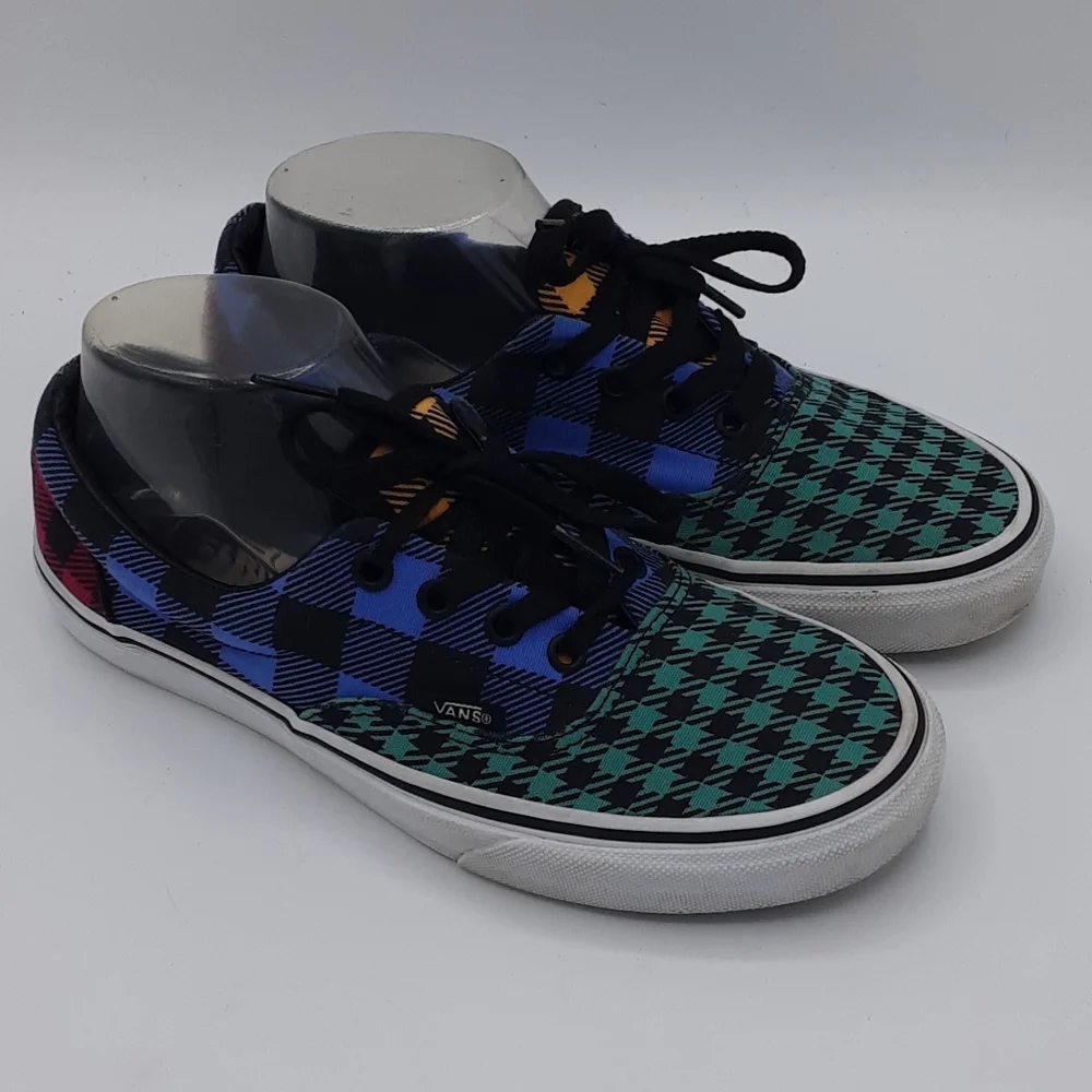 Vans Unisex Tartan Plaid Print Lace Up Skateboard Sneaker. - Picture 3 of 13